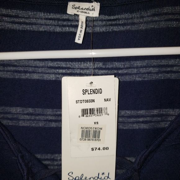 Splendid Sheer Lace Up Top - Picture 4 of 5